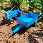 Landini & Trailer 1/32 (Light Blue) - Tough Metal Toys - Image 2