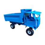 Tipper Truck 1/16 (Light Blue) - Tough Metal Toys - Image 4